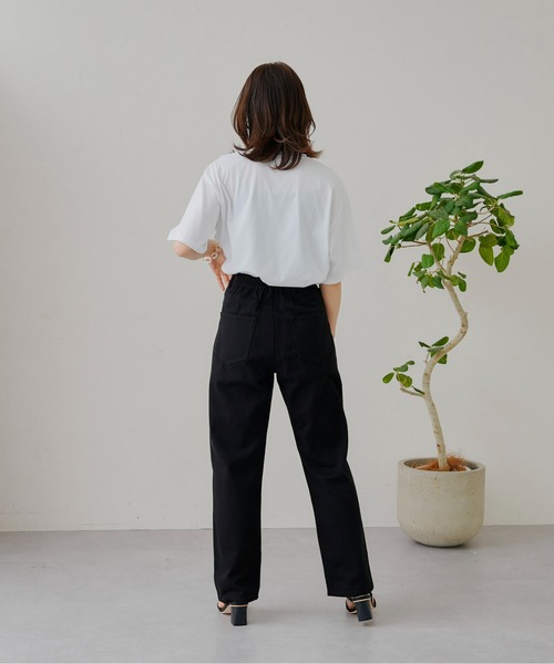 prose verse（プロズヴェール）の「箔プリントオーバーサイズTシャツ（Tシャツ/カットソー・レディース・オフホワイト/ブラック/グレイッシュベージュ/チャコールグレー・MEDIUM）」の14枚目の写真