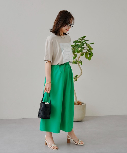 prose verse（プロズヴェール）の「箔プリントオーバーサイズTシャツ（Tシャツ/カットソー・レディース・オフホワイト/ブラック/グレイッシュベージュ/チャコールグレー・MEDIUM）」の19枚目の写真