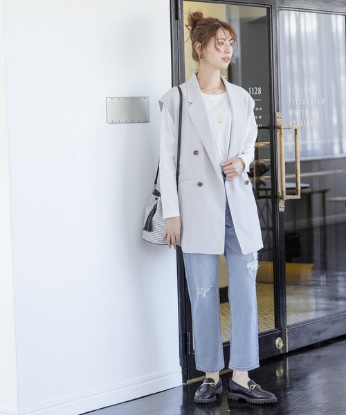 美品　FEILER グレー ノースリーブジャケット BAYFLOW（ベイフロー）の「ノースリーブジャケット（その他