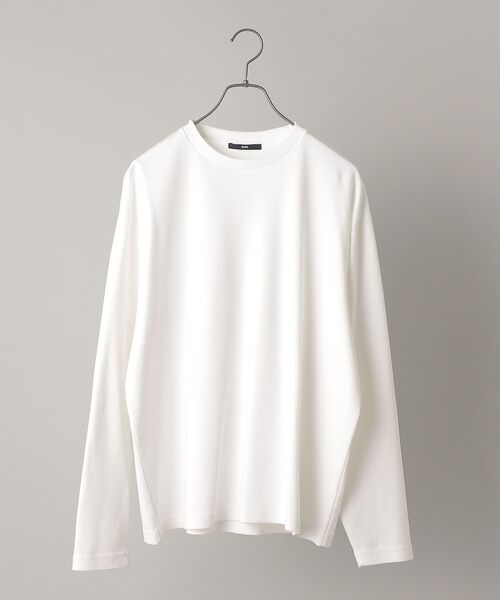 SHIPS(シップス)の「*SHIPS: スノー ウォッシュ加工 リラックス フィット ポンチ ロングスリーブ Tシャツ (ロンT)(Tシャツ/カットソー・メンズ・ホワイト/チャコールグレー/ライトブルー/ベージュ/ピンク/ライトグリーン・SMALL/MEDIUM/LARGE/X-LARGE)」の2枚目の写真