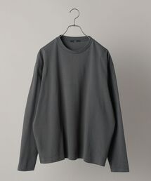 *SHIPS: スノー ウォッシュ加工 リラックス フィット ポンチ ロングスリーブ Tシャツ (ロンT)