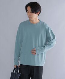 *SHIPS: スノー ウォッシュ加工 リラックス フィット ポンチ ロングスリーブ Tシャツ (ロンT)
