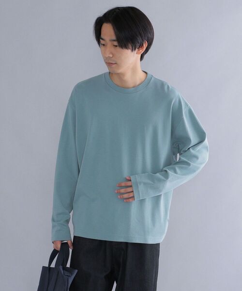 SHIPS(シップス)の「*SHIPS: スノー ウォッシュ加工 リラックス フィット ポンチ ロングスリーブ Tシャツ (ロンT)(Tシャツ/カットソー・メンズ・ホワイト/チャコールグレー/ライトブルー/ベージュ/ピンク/ライトグリーン・SMALL/MEDIUM/LARGE/X-LARGE)」の4枚目の写真