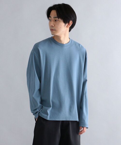 SHIPS(シップス)の「*SHIPS: スノー ウォッシュ加工 リラックス フィット ポンチ ロングスリーブ Tシャツ (ロンT)(Tシャツ/カットソー・メンズ・ホワイト/チャコールグレー/ライトブルー/ベージュ/ピンク/ライトグリーン・SMALL/MEDIUM/LARGE/X-LARGE)」の5枚目の写真