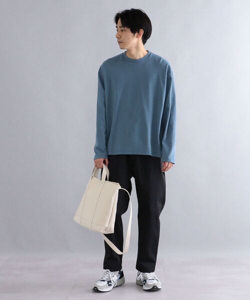 SHIPS(シップス)の「*SHIPS: スノー ウォッシュ加工 リラックス フィット ポンチ ロングスリーブ Tシャツ (ロンT)(Tシャツ/カットソー・メンズ・ホワイト/チャコールグレー/ライトブルー/ベージュ/ピンク/ライトグリーン・SMALL/MEDIUM/LARGE/X-LARGE)」の11枚目の写真