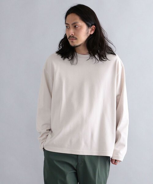 SHIPS(シップス)の「*SHIPS: スノー ウォッシュ加工 リラックス フィット ポンチ ロングスリーブ Tシャツ (ロンT)(Tシャツ/カットソー・メンズ・ホワイト/チャコールグレー/ライトブルー/ベージュ/ピンク/ライトグリーン・SMALL/MEDIUM/LARGE/X-LARGE)」の14枚目の写真