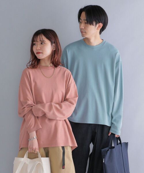 SHIPS(シップス)の「*SHIPS: スノー ウォッシュ加工 リラックス フィット ポンチ ロングスリーブ Tシャツ (ロンT)(Tシャツ/カットソー・メンズ・ホワイト/チャコールグレー/ライトブルー/ベージュ/ピンク/ライトグリーン・SMALL/MEDIUM/LARGE/X-LARGE)」の15枚目の写真