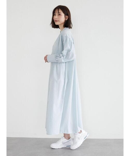 ELENCARE DUE（エレンカーレデュエ）の「・ELENCARE DUE ストライプシャツワンピース（ワンピース・レディース・ブラック/ベージュ/ブルー/グリーン・FREE）」の15枚目の写真