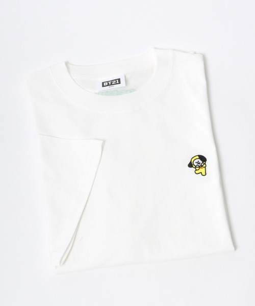 BT21(ビーティーイシビル)の「BT21 キャラクター胸ワンポイント刺繍ビッグシルエットTシャツ(ユニセックスサイズ)(Tシャツ/カットソー・レディース・ホワイト系1/ホワイト系2/ホワイト系3/ホワイト系4/ホワイト系5/ホワイト系6/ホワイト系7・M/L)」の1枚目の写真