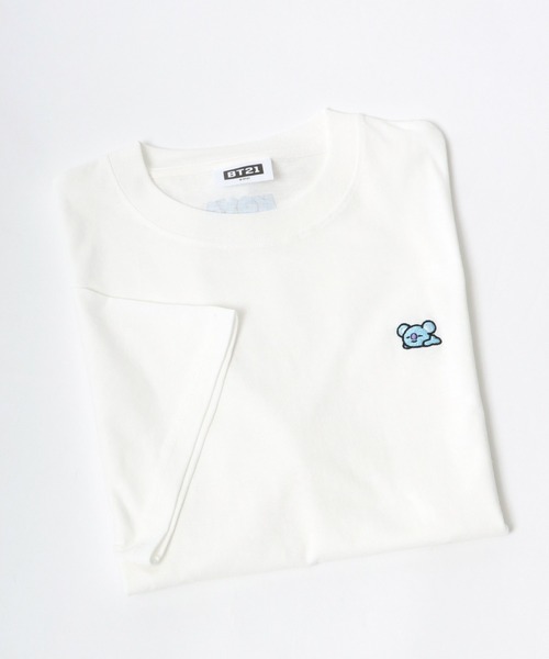 BT21(ビーティーイシビル)の「BT21 キャラクター胸ワンポイント刺繍ビッグシルエットTシャツ(ユニセックスサイズ)(Tシャツ/カットソー・レディース・ホワイト系1/ホワイト系2/ホワイト系3/ホワイト系4/ホワイト系5/ホワイト系6/ホワイト系7・M/L)」の5枚目の写真
