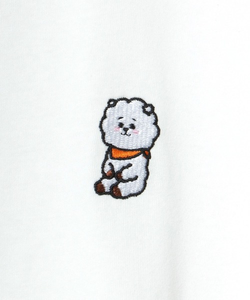BT21(ビーティーイシビル)の「BT21 キャラクター胸ワンポイント刺繍ビッグシルエットTシャツ(ユニセックスサイズ)(Tシャツ/カットソー・レディース・ホワイト系1/ホワイト系2/ホワイト系3/ホワイト系4/ホワイト系5/ホワイト系6/ホワイト系7・M/L)」の16枚目の写真