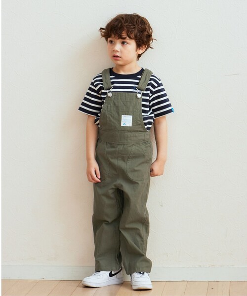 SHARE PARK（シェアパーク）の「【KIDS】UVカット ボーダーロゴTシャツ（Tシャツ/カットソー・キッズ・ブルー系1/ホワイト系1・120/100/110）」の3枚目の写真