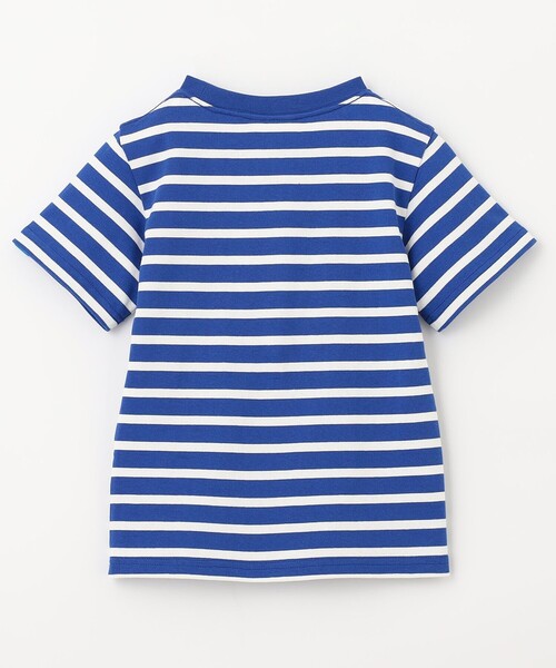 SHARE PARK（シェアパーク）の「【KIDS】UVカット ボーダーロゴTシャツ（Tシャツ/カットソー・キッズ・ブルー系1/ホワイト系1・120/100/110）」の10枚目の写真