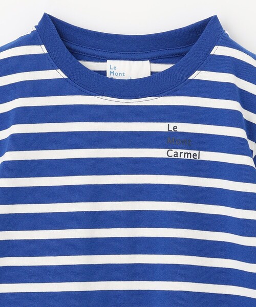 SHARE PARK（シェアパーク）の「【KIDS】UVカット ボーダーロゴTシャツ（Tシャツ/カットソー・キッズ・ブルー系1/ホワイト系1・120/100/110）」の9枚目の写真