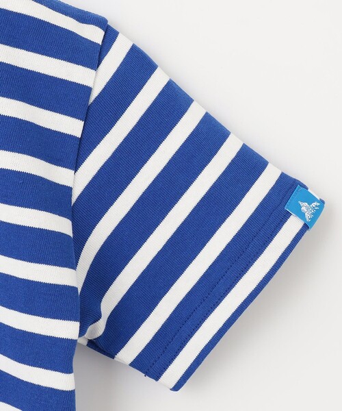 SHARE PARK（シェアパーク）の「【KIDS】UVカット ボーダーロゴTシャツ（Tシャツ/カットソー・キッズ・ブルー系1/ホワイト系1・120/100/110）」の11枚目の写真