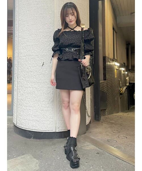 EATME（イートミー）の「マムルークスリーブオフショルTOP（セットアップ可能）（シャツ/ブラウス・レディース・ブラック/ピンク/その他1・FREE）」の4枚目の写真