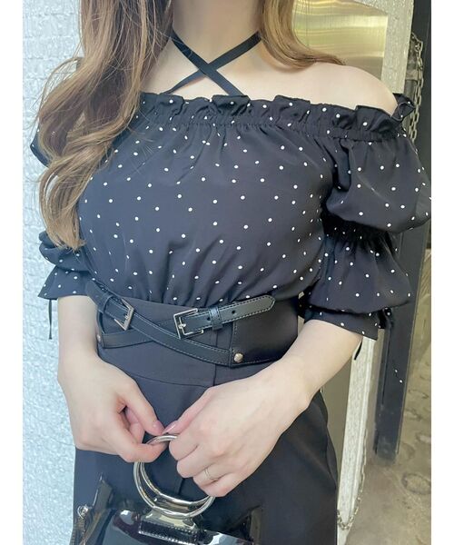 EATME（イートミー）の「マムルークスリーブオフショルTOP（セットアップ可能）（シャツ/ブラウス・レディース・ブラック/ピンク/その他1・FREE）」の14枚目の写真