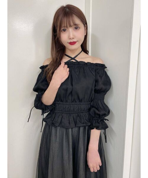 EATME（イートミー）の「マムルークスリーブオフショルTOP（セットアップ可能）（シャツ/ブラウス・レディース・ブラック/ピンク/その他1・FREE）」の17枚目の写真