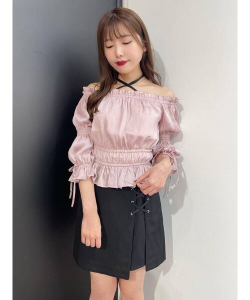 EATME（イートミー）の「マムルークスリーブオフショルTOP（セットアップ可能）（シャツ/ブラウス・レディース・ブラック/ピンク/その他1・FREE）」の20枚目の写真