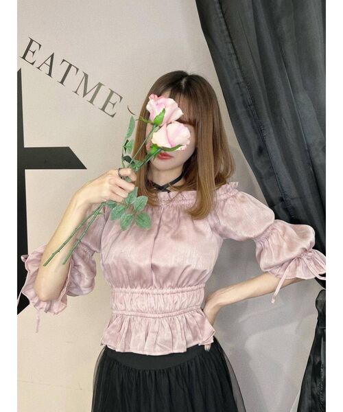 EATME（イートミー）の「マムルークスリーブオフショルTOP（セットアップ可能）（シャツ/ブラウス・レディース・ブラック/ピンク/その他1・FREE）」の21枚目の写真