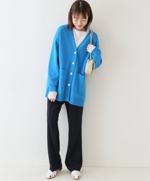 SLOBE IENA（スローブイエナ）の「《追加2》レイヤードスリーブロンTEE◆（Tシャツ/カットソー・レディース・ホワイト/ナチュラル/ブルー系その他・FREE）」の4枚目の写真