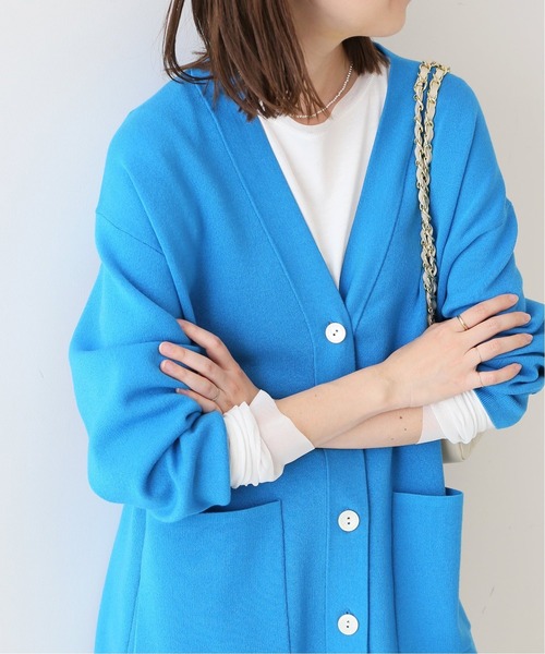 SLOBE IENA（スローブイエナ）の「《追加2》レイヤードスリーブロンTEE◆（Tシャツ/カットソー・レディース・ホワイト/ナチュラル/ブルー系その他・FREE）」の9枚目の写真