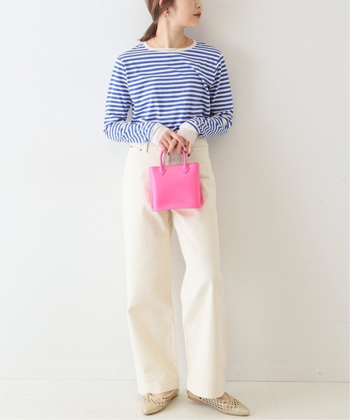 SLOBE IENA（スローブイエナ）の「《追加2》レイヤードスリーブロンTEE◆（Tシャツ/カットソー・レディース・ホワイト/ナチュラル/ブルー系その他・FREE）」の19枚目の写真