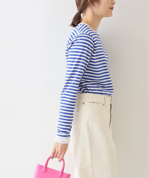 SLOBE IENA（スローブイエナ）の「《追加2》レイヤードスリーブロンTEE◆（Tシャツ/カットソー・レディース・ホワイト/ナチュラル/ブルー系その他・FREE）」の15枚目の写真