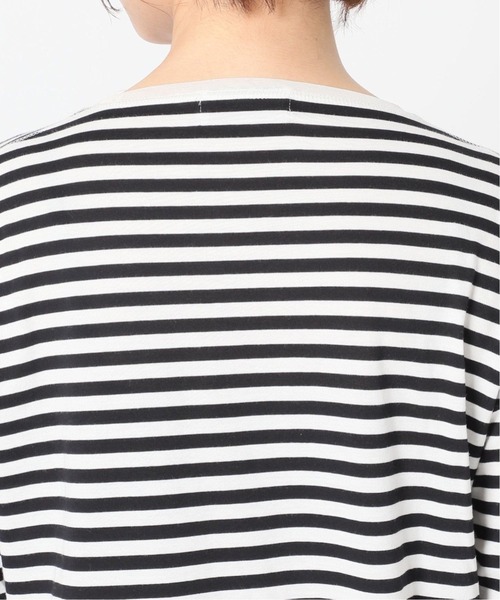 SLOBE IENA（スローブイエナ）の「《追加2》レイヤードスリーブロンTEE◆（Tシャツ/カットソー・レディース・ホワイト/ナチュラル/ブルー系その他・FREE）」の7枚目の写真