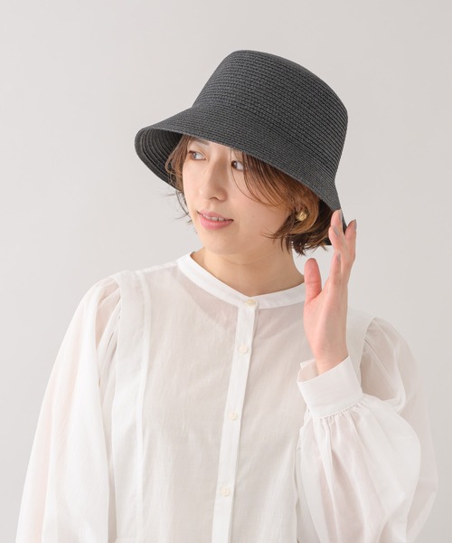 KATHARINE ROSS（キャサリンロス）の「【KATHARINE ROSS】ペーパーブレードバケットハット WEB限定（ハット・レディース・ブラック/ベージュ/アイボリー・MEDIUM）」の12枚目の写真