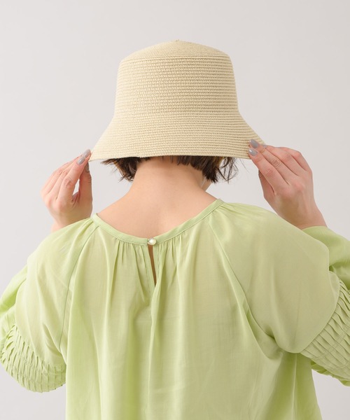 KATHARINE ROSS（キャサリンロス）の「【KATHARINE ROSS】ペーパーブレードバケットハット WEB限定（ハット・レディース・ブラック/ベージュ/アイボリー・MEDIUM）」の7枚目の写真