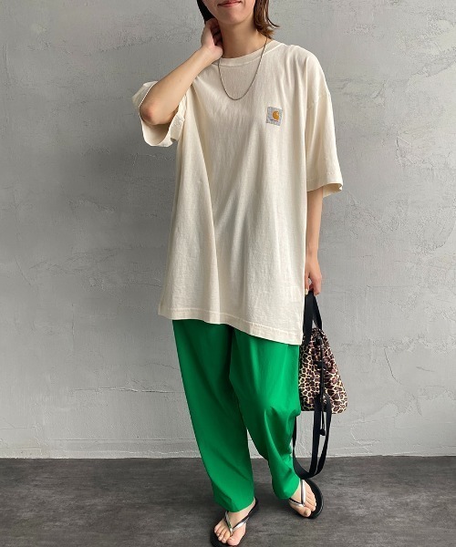 Carhartt WIP（カーハートダブリューアイピー）の「[carhartt WIP/カーハートダブリューアイピー]  NELSON ワンポイントロゴＴシャツ（Tシャツ/カットソー・レディース・ブラック/パープル/ナチュラル・M/L）」の21枚目の写真