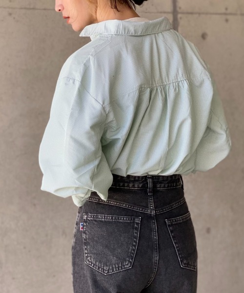 deux amour（ドゥーザムール）の「カラーストライプ袖ボリュームシャツ（その他トップス・レディース・ブルー/グリーン・MEDIUM）」の13枚目の写真