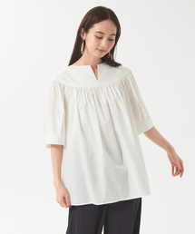 qualite | ローンギャザーパフブラウス(シャツ/ブラウス)