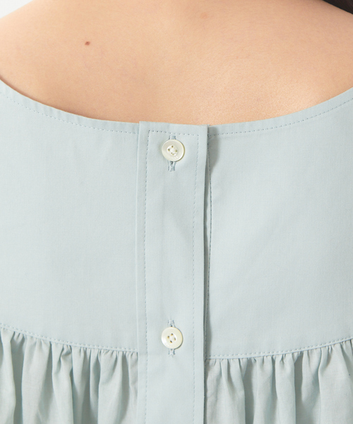 qualite（カリテ）の「ローンギャザーパフブラウス（シャツ/ブラウス・レディース・オフホワイト/ライトブルー/ネイビー・フリー）」の13枚目の写真