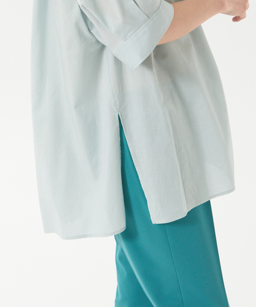 qualite（カリテ）の「ローンギャザーパフブラウス（シャツ/ブラウス・レディース・オフホワイト/ライトブルー/ネイビー・フリー）」の6枚目の写真