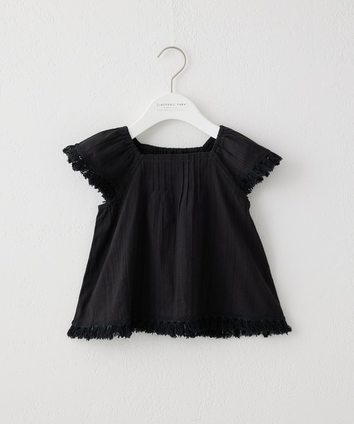 CIAOPANIC TYPY(チャオパニックティピー)の「【KIDS】indiaコットンレースチュニックブラウス(シャツ/ブラウス・キッズ・ホワイト/ブラック・MEDIUM/LARGE/XX-LARGE/X-LARGE/SMALL)」の6枚目の写真