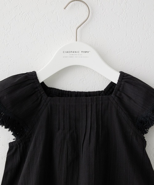 CIAOPANIC TYPY(チャオパニックティピー)の「【KIDS】indiaコットンレースチュニックブラウス(シャツ/ブラウス・キッズ・ホワイト/ブラック・MEDIUM/LARGE/XX-LARGE/X-LARGE/SMALL)」の7枚目の写真