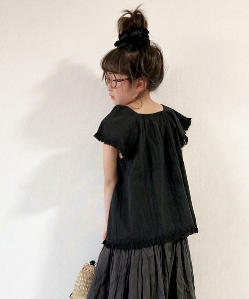 CIAOPANIC TYPY(チャオパニックティピー)の「【KIDS】indiaコットンレースチュニックブラウス(シャツ/ブラウス・キッズ・ホワイト/ブラック・MEDIUM/LARGE/XX-LARGE/X-LARGE/SMALL)」の16枚目の写真