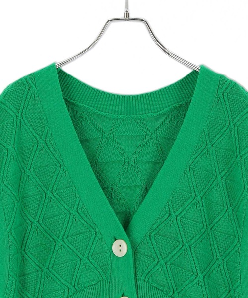 ADAM ET ROPE'（アダムエロペ）の「【一部直営店舗・WEB限定】クロシェライン2WAYベスト（ベスト・レディース・グリーン/オフホワイト/ブラック・FREE）」の10枚目の写真