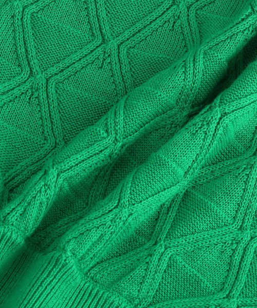 ADAM ET ROPE'（アダムエロペ）の「【一部直営店舗・WEB限定】クロシェライン2WAYベスト（ベスト・レディース・グリーン/オフホワイト/ブラック・FREE）」の14枚目の写真