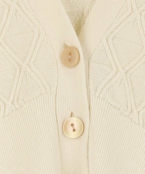 ADAM ET ROPE'（アダムエロペ）の「【一部直営店舗・WEB限定】クロシェライン2WAYベスト（ベスト・レディース・グリーン/オフホワイト/ブラック・FREE）」の17枚目の写真