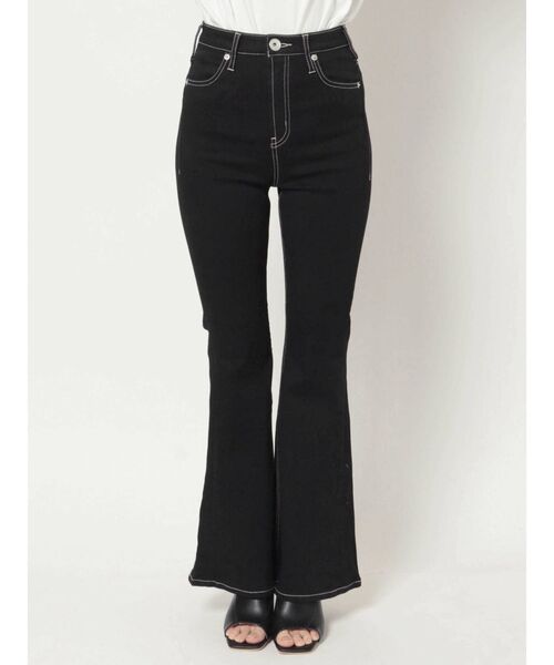 GYDA(ジェイダ)の「H/Wワンウォッシュフレアパンツ(デニムパンツ・レディース・ブラック・SMALL/MEDIUM/X-SMALL)」の5枚目の写真