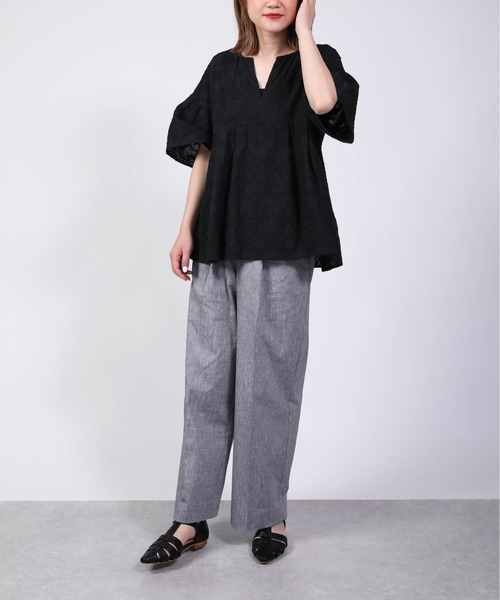 PICCIN（ピッチン）の「シャンブレーパンツ（その他パンツ・レディース・ベージュ/ネイビー・M）」の10枚目の写真