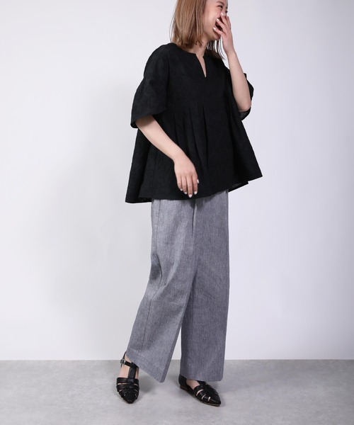 PICCIN（ピッチン）の「シャンブレーパンツ（その他パンツ・レディース・ベージュ/ネイビー・M）」の13枚目の写真