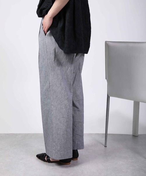 PICCIN（ピッチン）の「シャンブレーパンツ（その他パンツ・レディース・ベージュ/ネイビー・M）」の7枚目の写真