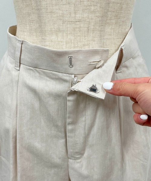 PICCIN（ピッチン）の「シャンブレーパンツ（その他パンツ・レディース・ベージュ/ネイビー・M）」の20枚目の写真