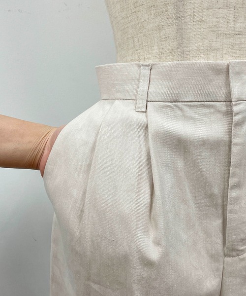 PICCIN（ピッチン）の「シャンブレーパンツ（その他パンツ・レディース・ベージュ/ネイビー・M）」の22枚目の写真