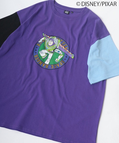 Disney(ディズニー)の「TOY STORY/トイ・ストーリー イラスト キャラクター ラグラン Tシャツ(Tシャツ/カットソー・レディース・チャコールグレー/パープル/オフホワイト/オレンジ・M/L)」の3枚目の写真