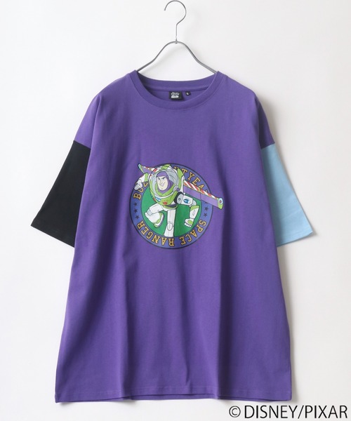 Disney(ディズニー)の「TOY STORY/トイ・ストーリー イラスト キャラクター ラグラン Tシャツ(Tシャツ/カットソー・レディース・チャコールグレー/パープル/オフホワイト/オレンジ・M/L)」の7枚目の写真
